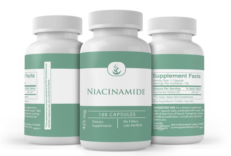 Pure Original Ingredients, Niacinamide, 100 Capsules | For ingredient - focused supplementation 100 Count (Pack of 1)