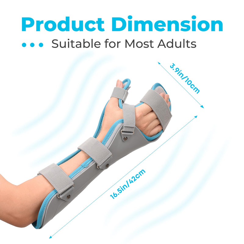 [Australia] - Hand Brace with Finger Support Hand Splint for Pain Relief Carpal Tunnel Wrist Brace Day & Night Support for Arthritis,Fracture,Sprain,Injury,Tendonitis, 16.5in (Right) Right 
