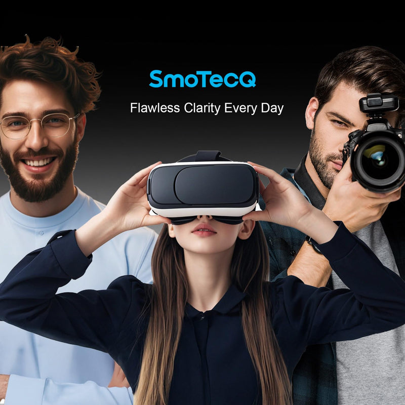 [Australia] - SmoTecQ 32-Pack Microfiber Glasses Cleaning Cloths - 7"x6" Ultra-Soft, Individually Wrapped & Reusable for Eyeglasses, Lenses, Screens & More (24 Black, 8 Gray) 