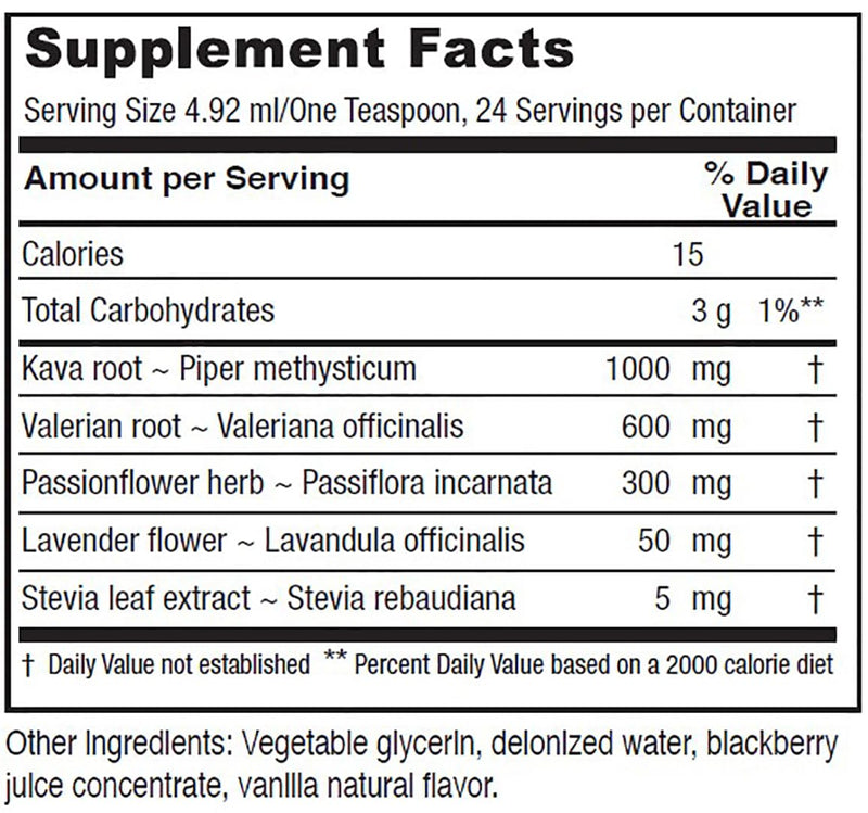 [Australia] - Vitanica Quick Calm Tonic - Stress Support Supplement - Herbal Supplement with Lavender, Valerian Root, Kava Root & Passionflower Herb - Consumer Line - Blackberry Vanilla, 4 Fl Oz (118 mL) 