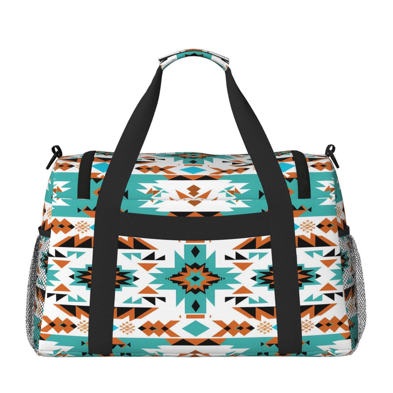 Duffle Bag Western Aztec Print Travel Duffel Bags for Men Women with Adjustable Strap Carry on Gym Bag Overnight Weekender Bag