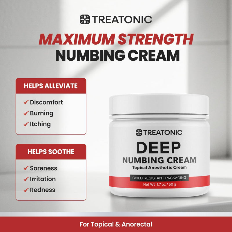 [Australia] - Maximum Strength Numbing Cream: Numbing Cream for Discomfort, Burn, Itch & Pain Relief- Fast-Acting, Soothing Topical Anesthetic with Menthol & Emu Oil - 1.7oz / 2 Pack 3.4 Ounce / 100 g 