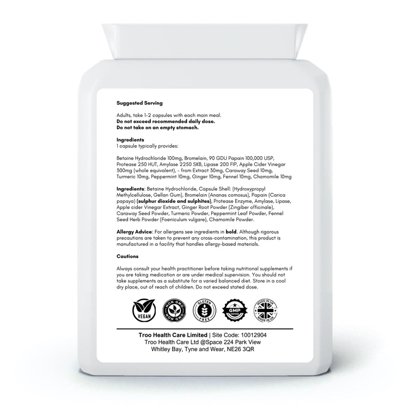 Core Vital Balance Digestive Enzymes Complex with Bromelain, Papain, Protease, Amylase, Lipase, Delayed Release Capsules, 90 Capsules