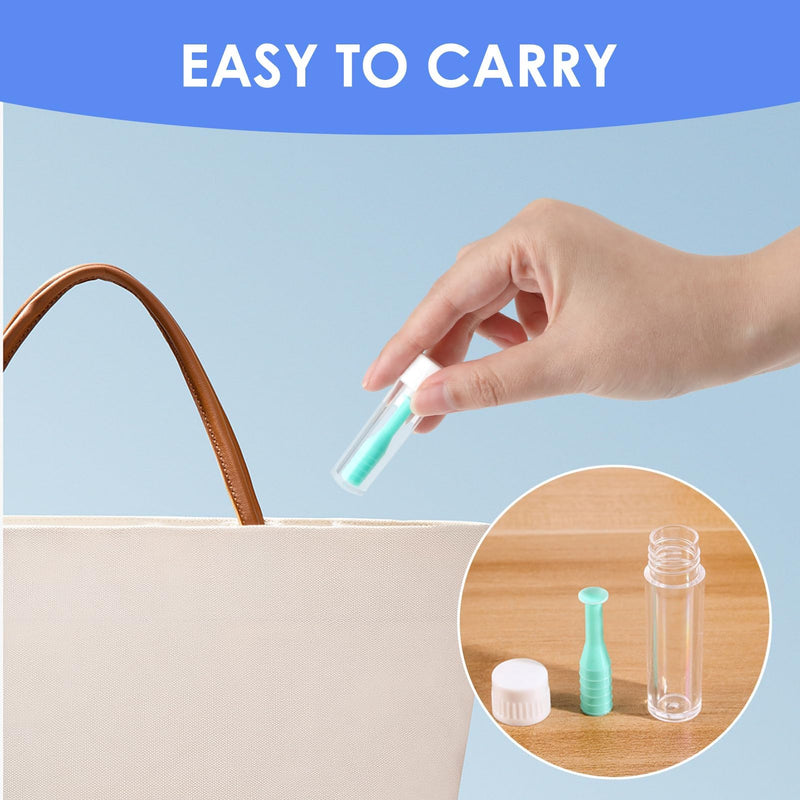 [Australia] - Set of 4 Contact Lens Suckers, Contact Lens Remover Insertion Aids, for Soft and Hard Lenses, Odorless Silicone Includes Storage Case (Green) Green 