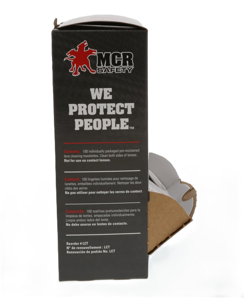 [Australia] - MCR Safety LCT Anti-Fog Anti-Static Lens Cleaning Towelette - 100 Wipes 
