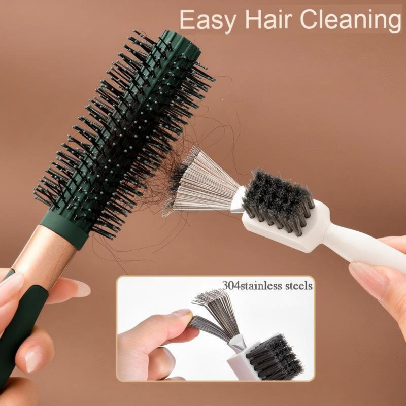 [Australia] - Hair Brush Cleaner 2-in-1 with Steel Wire & Bristles Bristles+Rake Deep Clean 1 