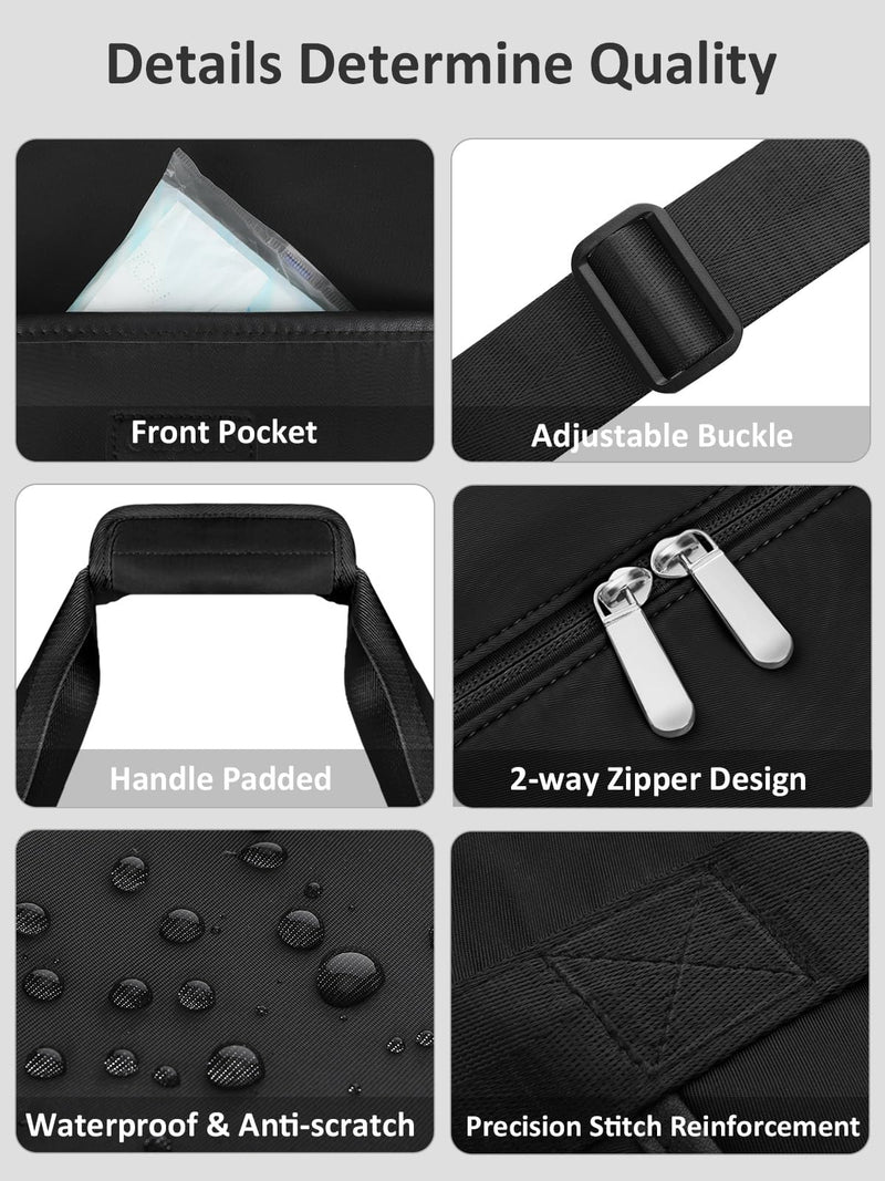 Expandable Travel Duffle Bag Weekender Overnight Bags for Women Men | 32L Duffel Bag,Waterproof Carry on Bag,Hospital Bag for Labor Delivery,With Toiletry Bag,Gym,Airplane Travel Black X-Large