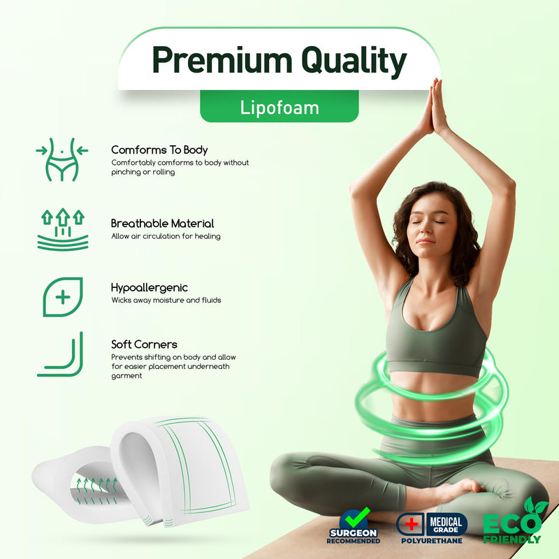 [Australia] - 3 Pack Lipo Foam Pads - Post Surgery Ab Board for Liposuction Recovery, Flattening Abdominal Compression Garments for Tummy Tuck Surgery (8‚Äù x 11‚Äù x 0.5‚Äù) Polyurethane Pack 3 