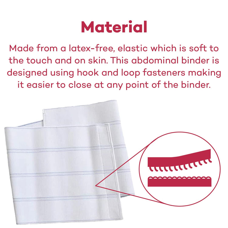 Dealmed Large Abdominal Binder – 4-Panel, 12", 60" – 75” Waist Compression Wrap, Abdominal Binder for Women and Men, Waist Support Belt to Stabilize Core and Improve Muscle Tone 4 Panel - 12 in.