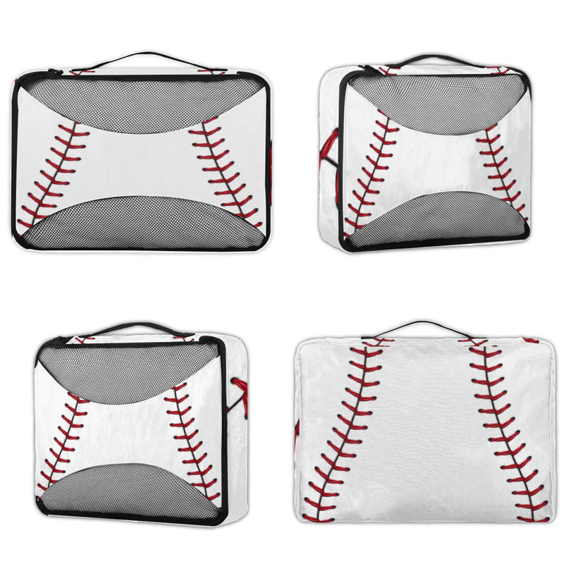 Baseball Compression Packing Cubes for Travel,Expandable Cubes Storage Bag Carry on Luggage Organizers for Toiletry Clothes Shoe Accessories 4 Set e-05