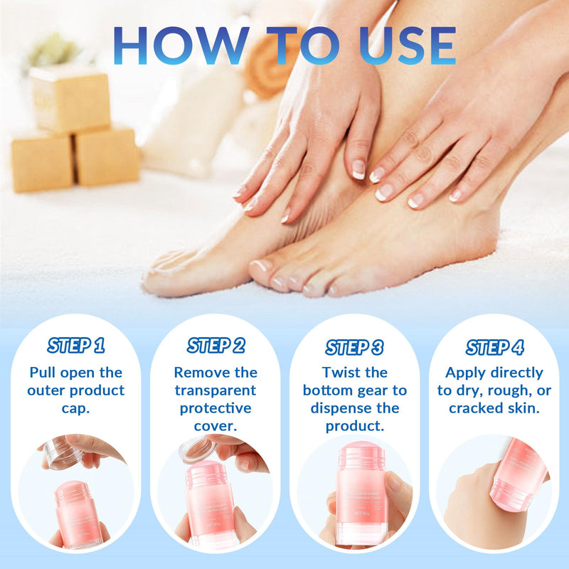 [Australia] - Crack Feet Prevention Stick, Anti Cracked Foot Cream For Dry Heels, Moisturizing Foot Balm Stick, Remove Dead Skin And Softening Dry Skin (Pink+Blue) Pink+Blue 