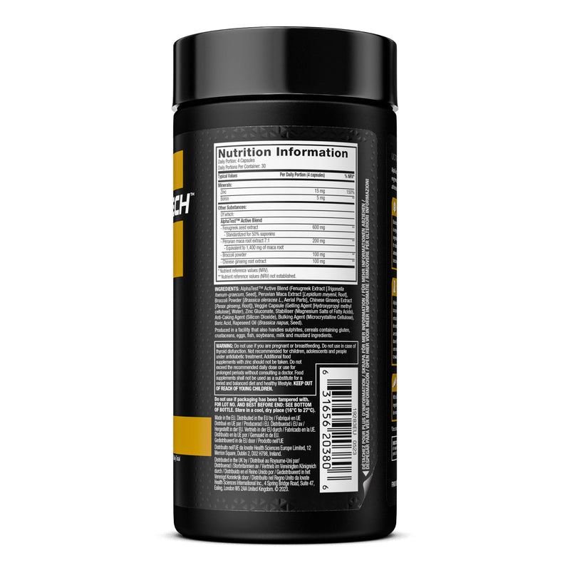 MuscleTech AlphaTest Testosterone Booster Supplement for Men, Workout Supplement, Muscle Strength Builder for Men, 200mg Maca Extract, Zinc & Boron, 120 Capsules, 30 Servings