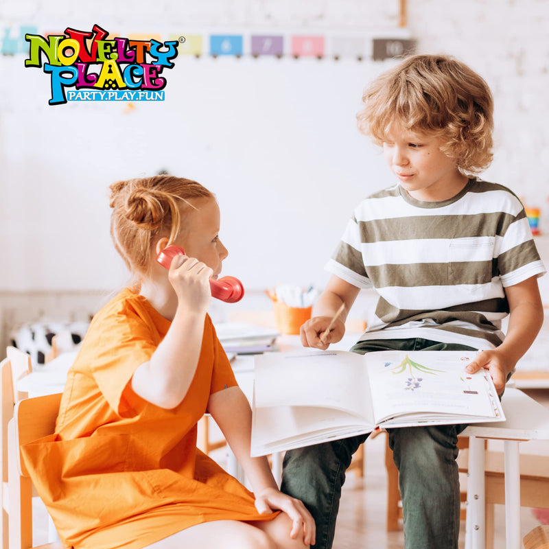 [Australia] - Novelty Place 2 Pack Whisper Phones Speech Therapy Toys for Reading & Auditory Feedback - Improve Fluency, Comprehension & Pronunciation- Hear Myself Sound Phone (Blue and Red) 