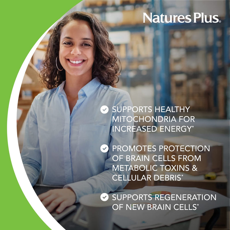 NaturesPlus Brainceutix PQQ - 60 Vegan Capsules - Supplement for Memory, Clarity & Brain Power - Enhanced Energy, Anti-Aging - Pyrroloquinoline Quinone (PQQ) - Vegetarian, Gluten-Free - 30 Servings