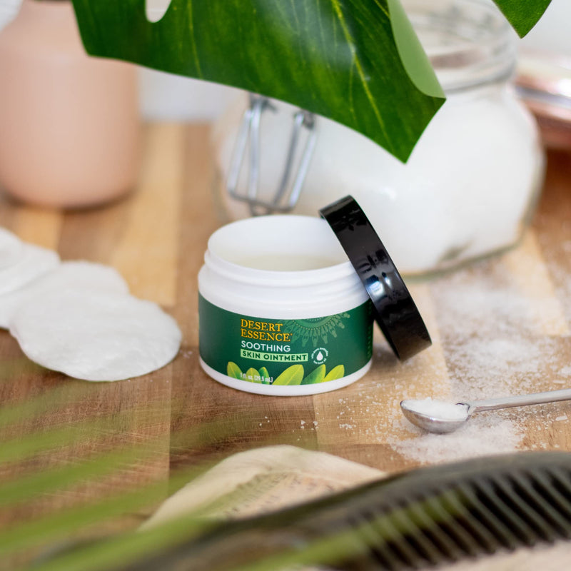 [Australia] - Desert Essence TEA TREE OIL SKIN OINTMENT ‚Äì Itch Relief, Rash Cream for Razor Burn - Soothing Balm with Lavender & Jojoba - Gluten & Cruelty-Free - 1 oz 1 Fl Oz (Pack of 1) 