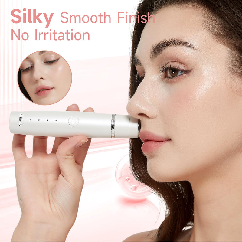 Nose Hair Trimmer for Women & Men, 3-in-1 Facial Hair Remover for Peach Fuzz, Eyebrow Trimmer, Shaper & Shaver, Ear & Face Grooming Kit, USB-C Rechargeable, Painless, Dry Use, Compact & Travel-Ready Snow White