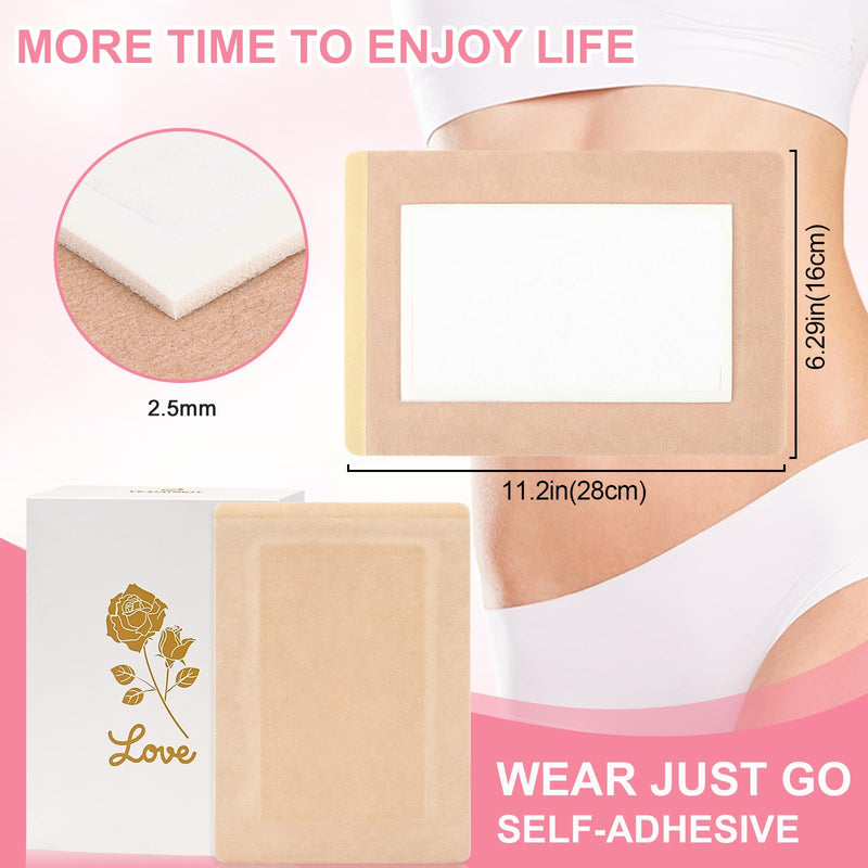 [Australia] - 10pcs Castor Oil Pack Wrap - Self-Adhesive, High Absorbent Organic Cotton Flannel, No Leak Design for Women & Men 