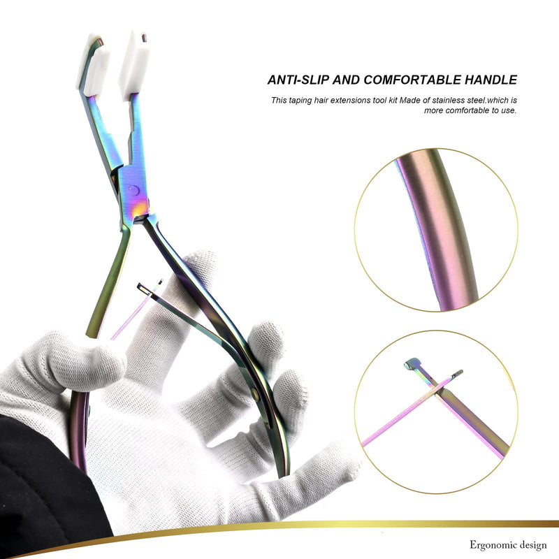 [Australia] - EHDIS Tape in Hair Extensions Pliers Stainless Steel Flat Surface Extensions Tape Sealing Clamp Pliers Hair Styling Tool Multi 