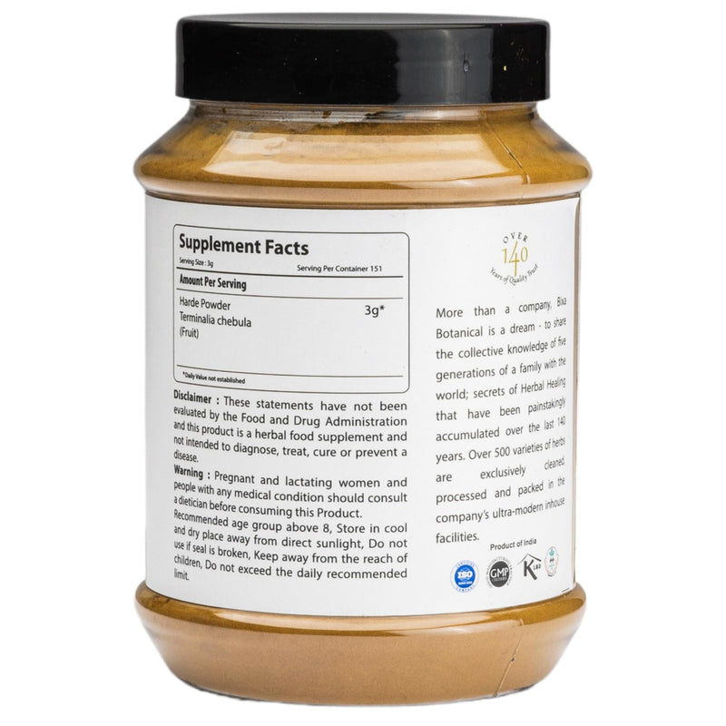 [Australia] - bixa BOTANICAL Haritaki Powder (Terminalia Chebula) 16 Oz / 1 Pound | Supports Proper Digestion | Natural Bowel Cleansing | Pure Herbal Supplement 1 Pound (Pack of 1) 