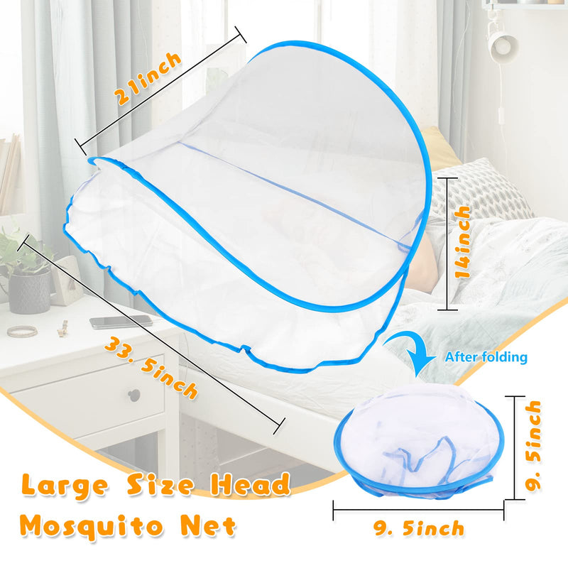 [Australia] - Portable Mosquito Net Tent, Folding Mosquito Head Net, Pop Up Mosquito Tent Netting for Bedding Camping Traveling Patio (1 Pack, Large) 1 Pack 