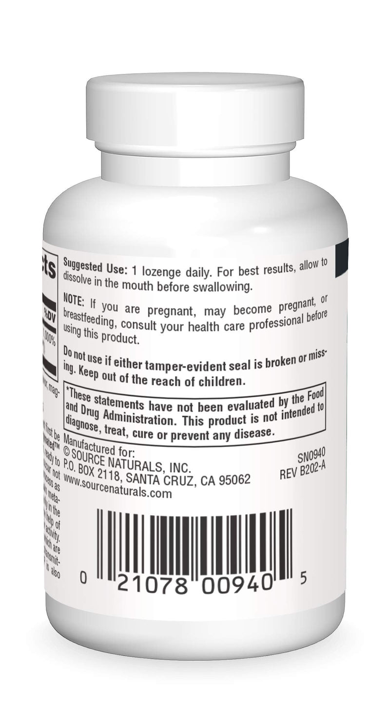Source Naturals Coenzymated B-6, 25mg - 30 Lozenges | P-5 (Pyridoxal-5 Phosphate) | Supports Amino Acid Metabolism* 30 Count (Pack of 1)