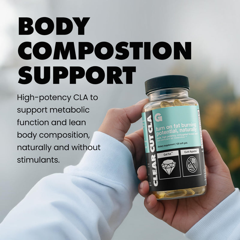 [Australia] - Gains in Bulk Clear Cut CLA, Pure Conjugated Linoleic Acid Supplements for Men & Women to Support Body Composition & Fitness Goals, Gluten Free, Vegan, Non GMO, 1000 MG per Capsule, 30 Servings 