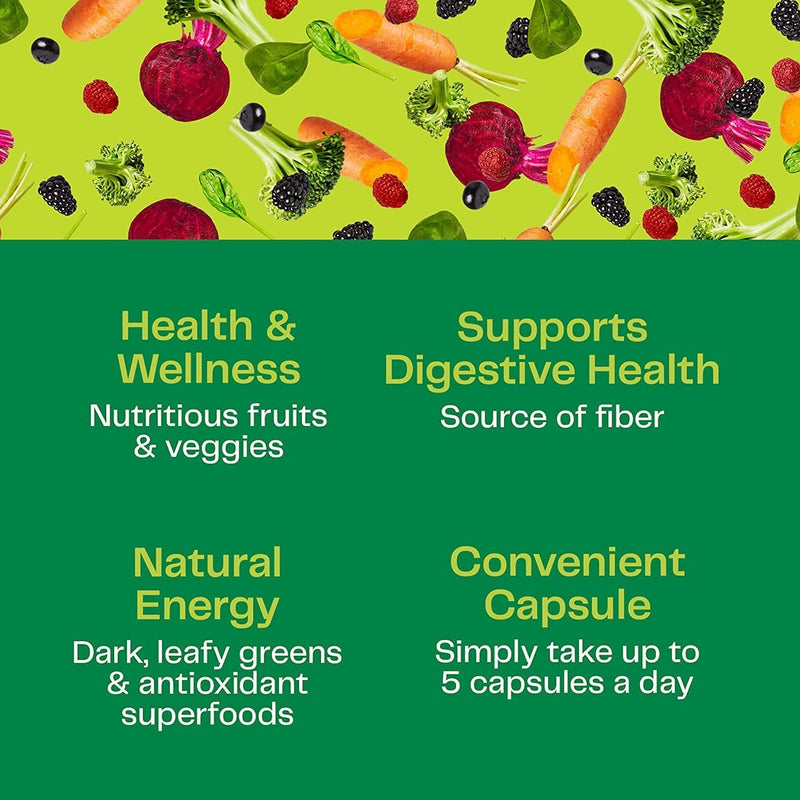 Amazing Grass Greens Blend Superfood Capsules: Super Greens with Organic Spirulina,Chlorella,Beet Root Powder,Digestive Enzymes & Probiotics,150 Capsules (Packaging May Vary),(Pack of 2) Unflavoured 150 Count (Pack of 2)