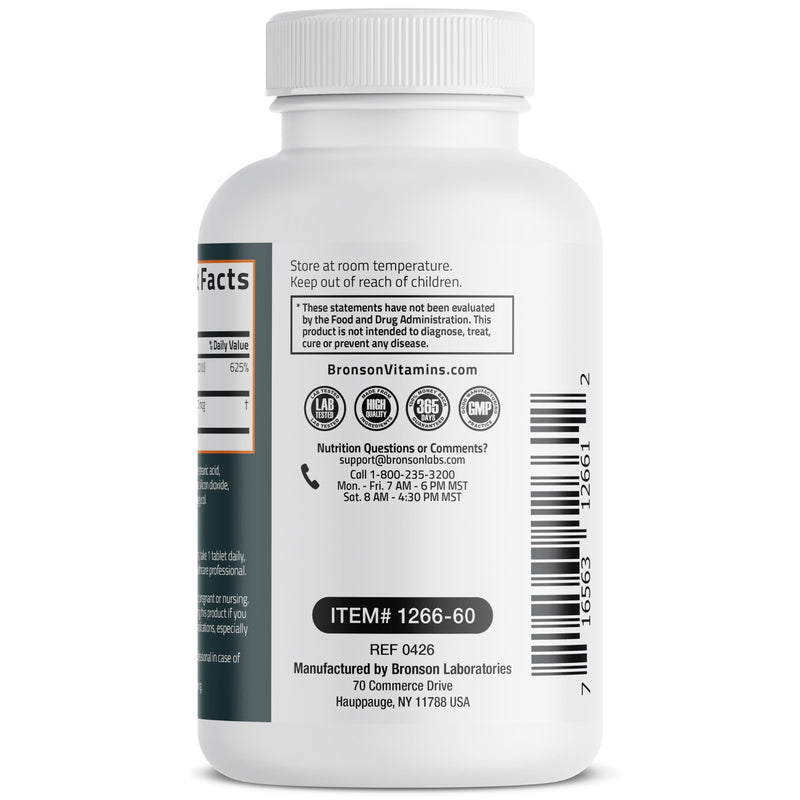 Bronson Vitamin K2+D3 2 in 1 Support Vitamin K2 as MK-7, 60 Tablets | Vegan 2-in-1 Bone & Heart Health Support Formula, Gluten Free, Non GMO 60 Count (Pack of 1)