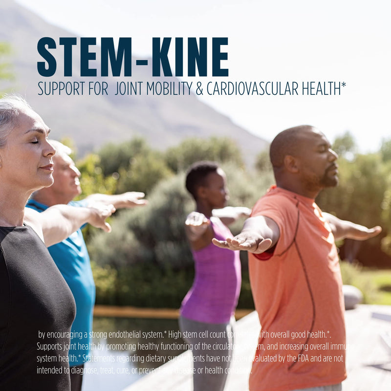 Stem-Kine Stem Cell Supplements, 60 Capsules | Promotes Healthy Aging, Supports Cardiovascular & Joint Health, Increases Circulating Stem Cells