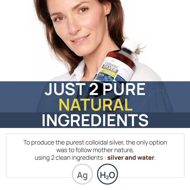 [Australia] - Colloidal Silver 15 PPM 500 ml | Premium silver water stronger than 25ppm | For humans, dogs & cats | Carbon Neutral | 100% natural with 2 ingredients 500 ml (pack of 1) 