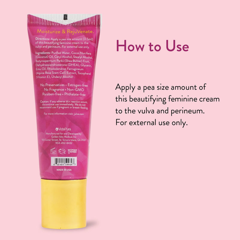 Vulva Cream - Feminine Moisturizer for Women, 30 Day Supply | External Vulva Moisture Cream for Intimate Skin Care, with Shea Butter, Coconut Oil & Vitamin E for Soft, Smooth Skin Daily