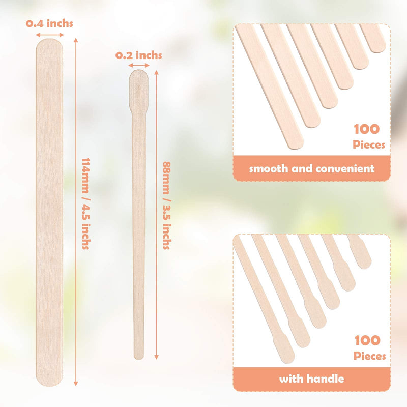[Australia] - Wax Warmer Inner Pot for Hair Removal with 500 ml Capacity, 14 oz Hair Remover Machine, and 200 Wax Applicator Sticks 
