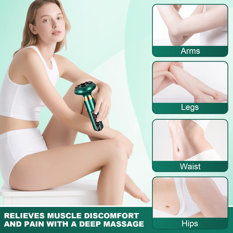 [Australia] - Anti Cellulite Massage Tool, Electric Cellulite Remover for Legs, Cellulites Massager with 12 Suction Modes, Cupping Machine, Rechargeable & Cordless 