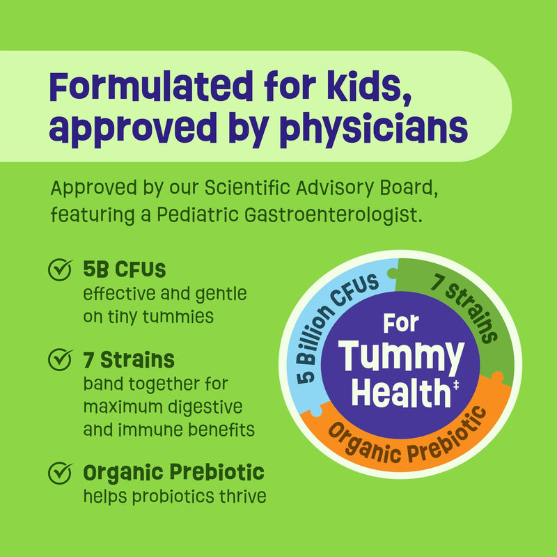 [Australia] - Physician's CHOICE Probiotics for Kids - 7 Diverse Strains, Organic Prebiotics, Vitamins & Minerals - Clinically Studied L. Rhamnosus GG - Immune & Digestive Support - No Sugar or Artificial Dyes Tart Berry 30 Count (Pack of 1) 