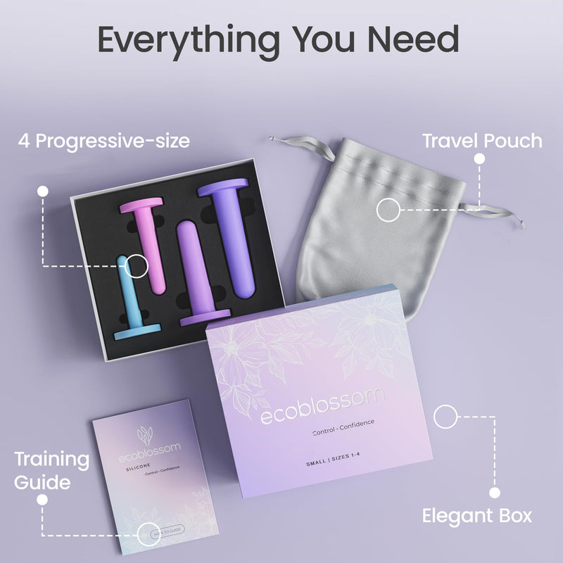 [Australia] - Ecoblossom Silicone Intimacy Set - The Most Reliable kit for Women - Intimacy & Wellness Aids (Small, Sizes 1-4) Small, Sizes 1-4 