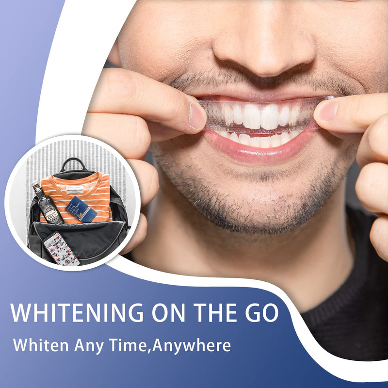 [Australia] - Teeth Whitening Strips for Sensitive Teeth, 28 Express White Strips, No Peroxide, No Slip, Professional Enamel Safe Teeth Whitening Kit for Remove Coffee Tea Smoking Stains, 14 Treatments Lemon 
