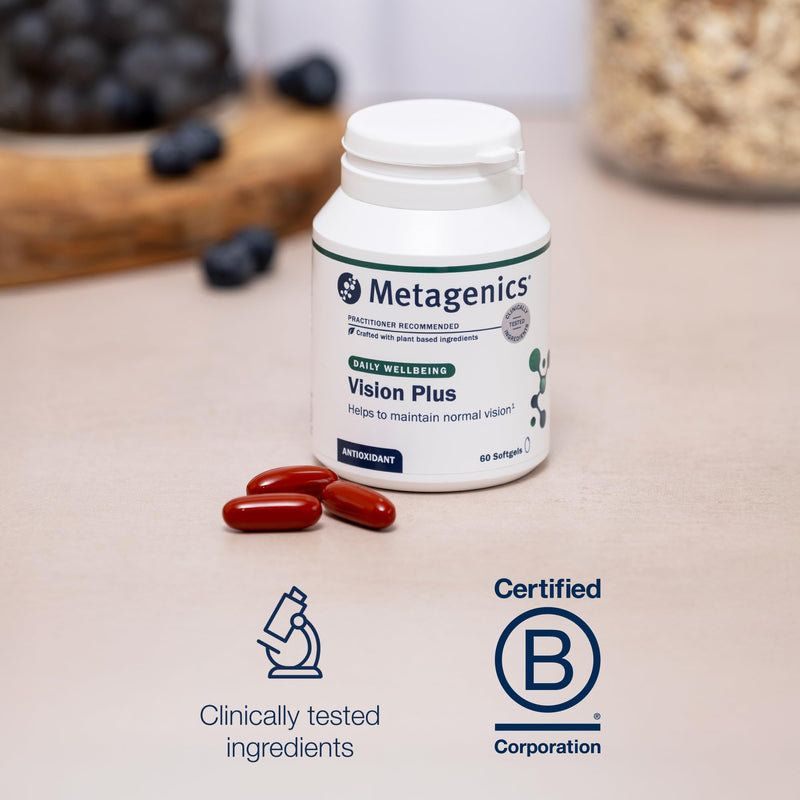 Metagenics Vision Plus - Vitamin & Mineral Complex with DHA, Carotenoids, and Antioxidants for Eye Health - 60 Capsules