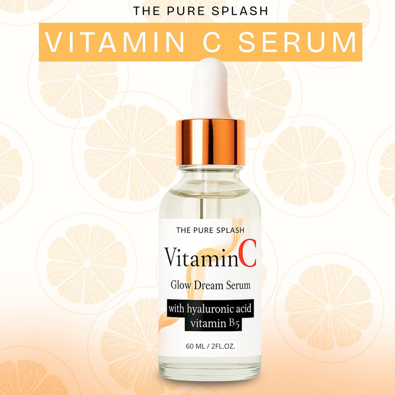 Vitamin C Face Serum 10% – with Hyaluronic Acid & Vitamin B5 – Glow Serum for Face – Lightweight, Non-Greasy, Fragrance-Free – 60ml