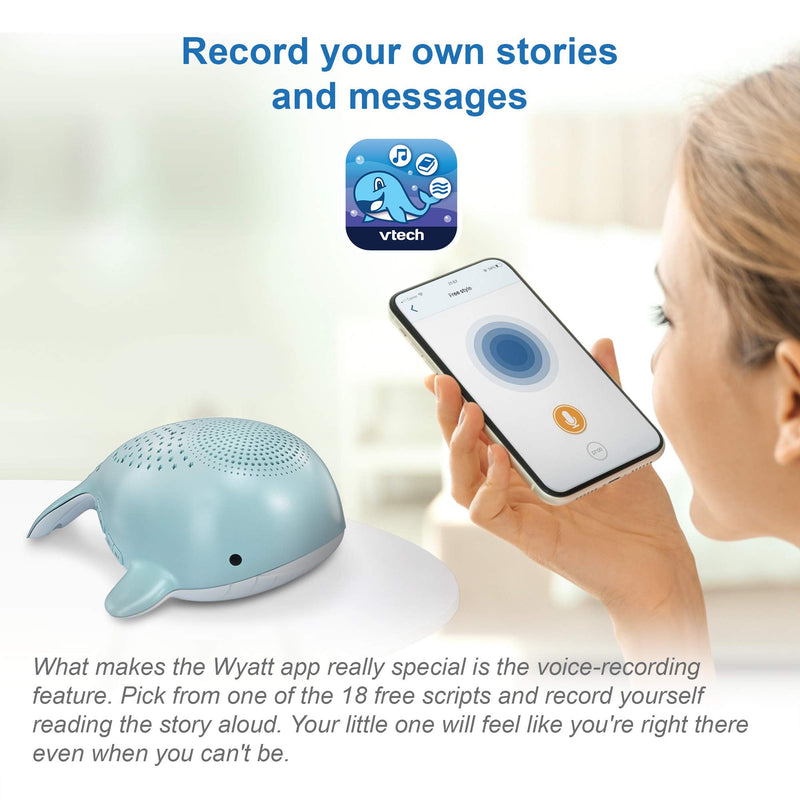 [Australia] - VTech Communications BC8312 Wyatt The Whale Storytelling Baby Sleep Soother with a White Noise Sound Machine Featuring; 10 Stories, 10 Ambient Sounds & 10 Calming Melodies with Glow-on-Ceiling 