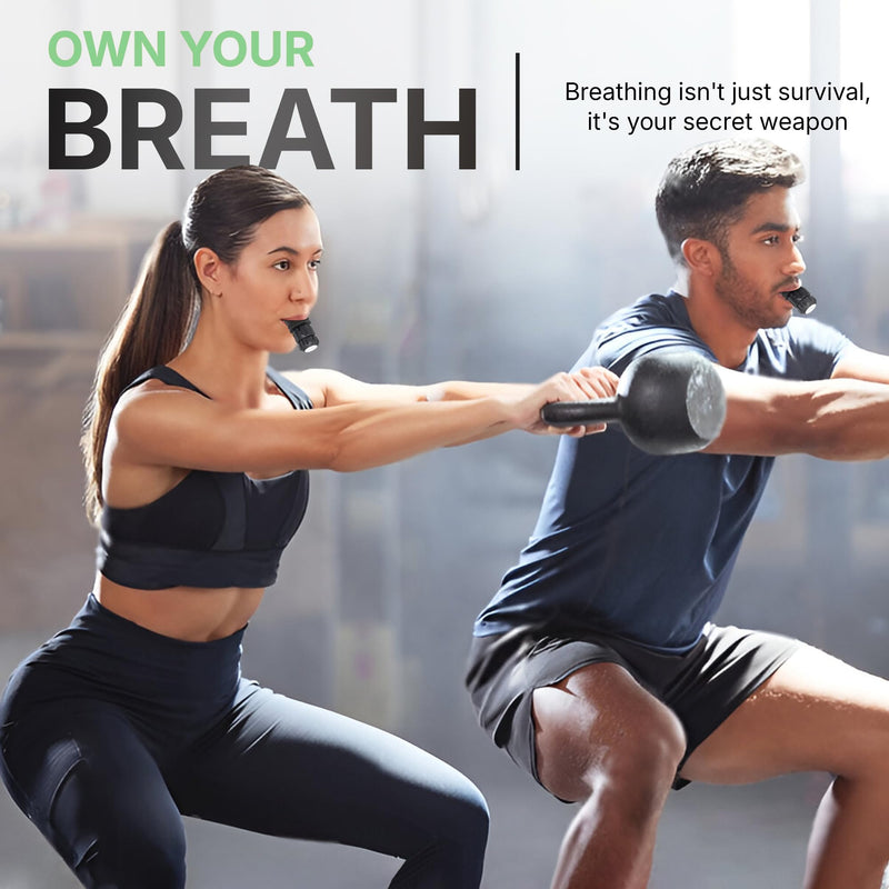 [Australia] - Portable Compact Lung Trainer Exercise Device with High Grade Silicone, Breathing Exercise Device for Lungs, Portable Muscle Trainer, Easy to Clean, Neck Strap Included, (Green-1) Green 