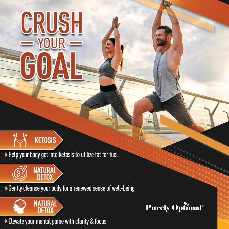 [Australia] - Purely Optimal Keto BHB + Apple Cider Vinegar Capsules with The Mother - Keto Diet Support, BHB Exogenous Ketones for Ketosis, Energy & Focus - Keto ACV Supplement for Women & Men - 90 capsules 