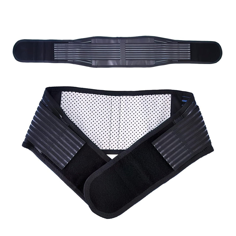 Back Braces for Lower Back Pain Relief, Lumbar Support Belt for Men Women | Adjustable Tourmaline waist belt, Self Heating & Soothing Waist Band, Lumbar Support Belt for Herniated Disc/Sciatica Black-1 Large