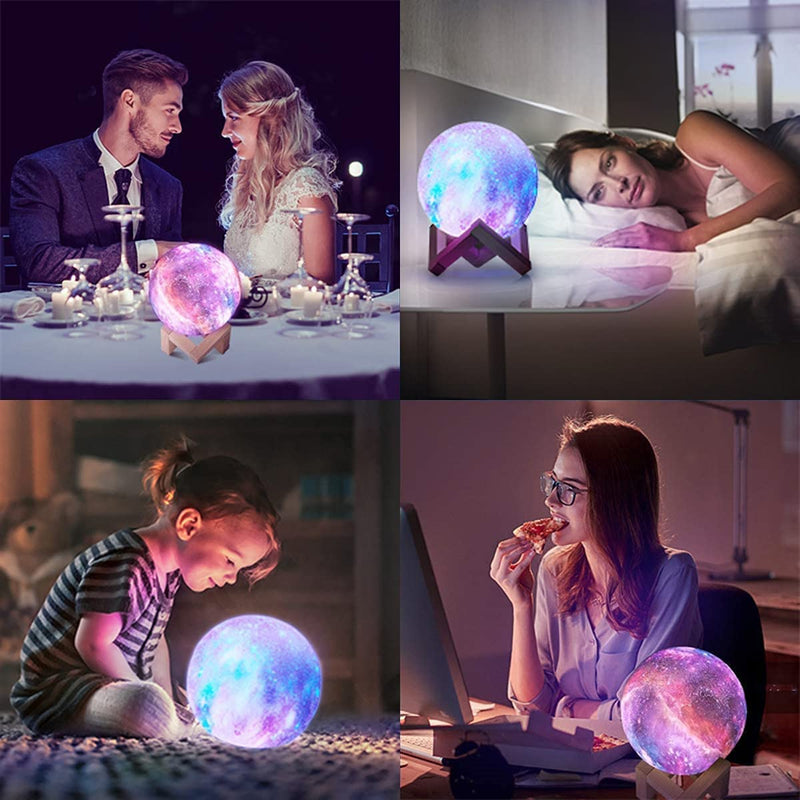 [Australia] - Moon Lamp Galaxy Lamp 5.9 inch 16 Colors LED 3D Moon Light, Remote & Touch Control Lava Lamp Moon Night Light Gifts for Girls Boys Kids Women Birthday 