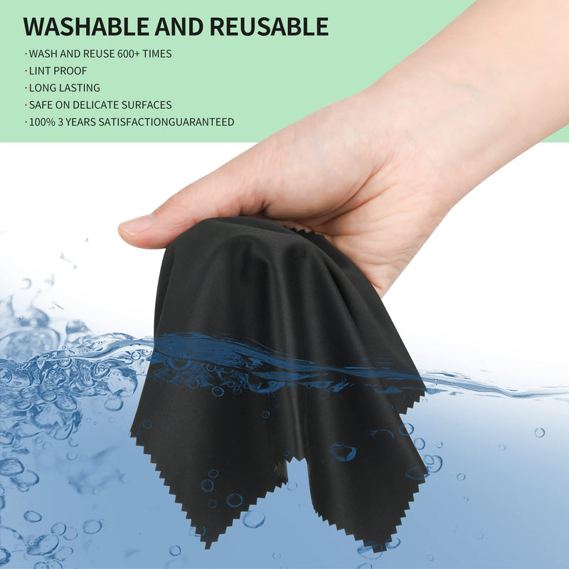 [Australia] - 18 Pack Microfiber Cleaning Cloths (7" x 6") Multicolor Glasses Cleaning Cloth for Eyeglasses, Camera Lens, Cell Phones, Laptops, LCD TV Screens and More 18 Pack 6" x 7" 
