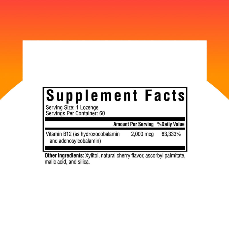 Seeking Health Hydroxo-Adeno B12, 2000 mcg, Methyl-Free, Supports Energy, Focus, methylation, Detox & homocysteine. Vegan, Vegetarian (60 lozenges)