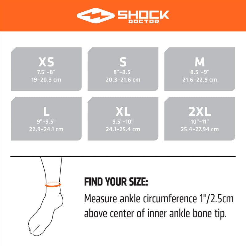 [Australia] - Shock Doctor Ultra Knit Ankle Brace W/Figure 6 Strap & Stays Medium 