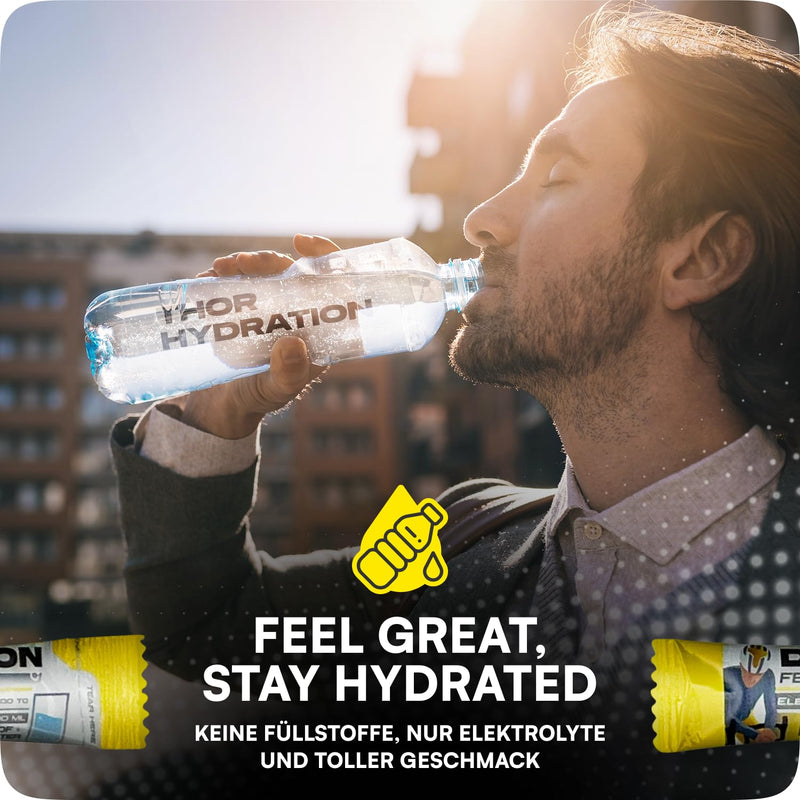 [Australia] - THOR Hydration - electrolyte powder without sugar - 20 pieces - electrolytes for sports - with magnesium and calcium - electrolyte powder - lemon 1 x 20 pieces 