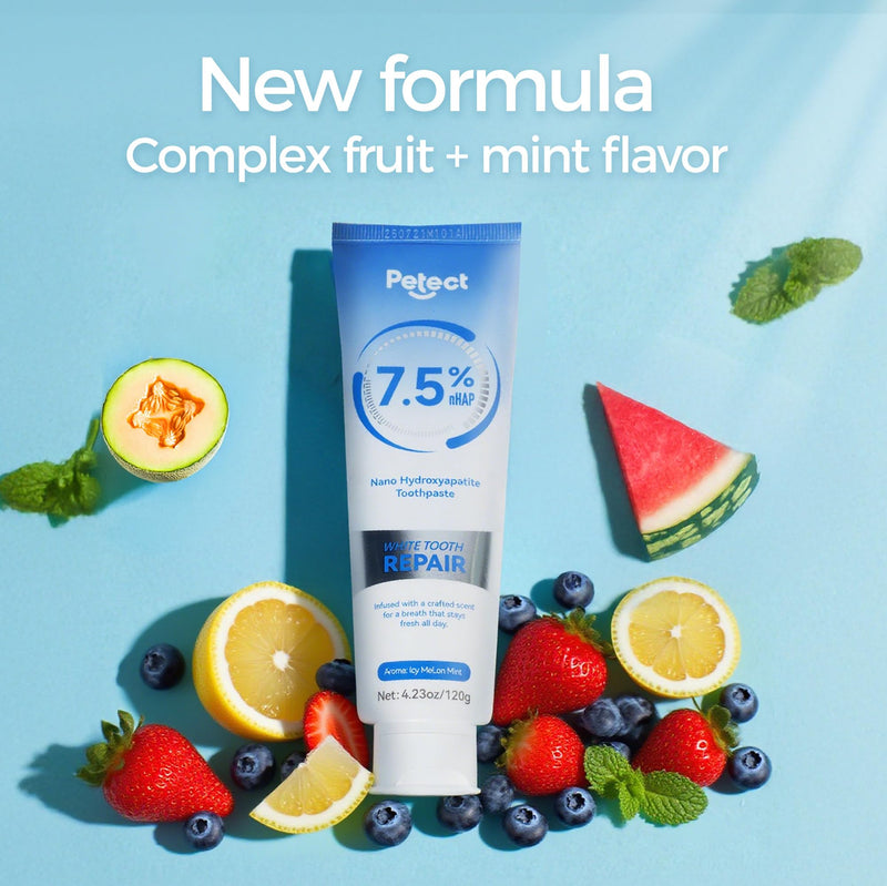 Hydroxyapatite Toothpaste 2-Pack, ICY Melon Mint Flavor, Enamel Protection Formula, Tooth Strengthening, Fresh Breath, Daily Use for Oral Health 4.23 Ounce (Pack of 2)