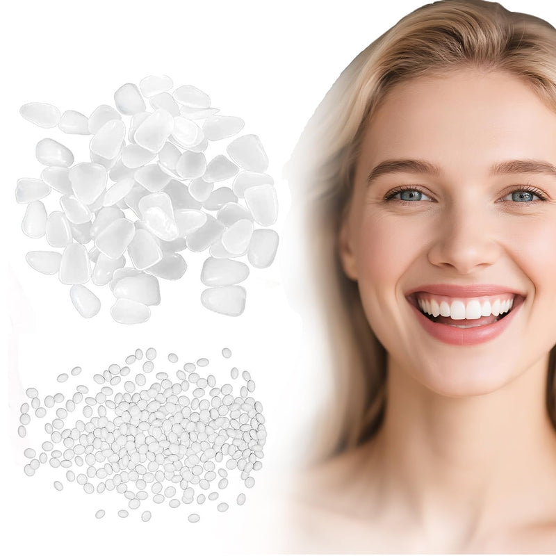 Tooth Repair kit for Filling The Missing Broken Tooth and Gaps-Moldable Fake Teeth and Thermal Beads Replacement Kit-White-A04