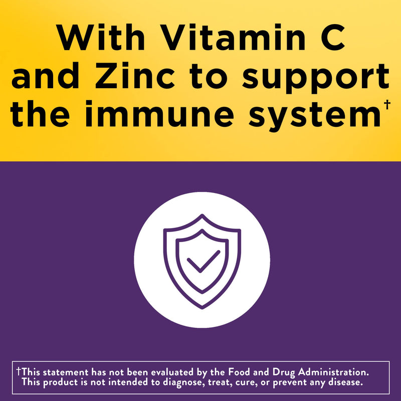 [Australia] - Nature Made Elderberry 400 mg Extract with Vitamin C and Zinc, Dietary Supplement for Immune Support, 60 Capsules, 60 Day Supply 